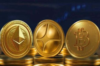 Chart showing bitcoin and ether prices with surge in Aster trading volume