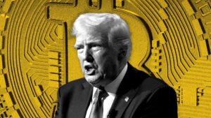 Bitcoin price volatility chart after Trump tariff announcement