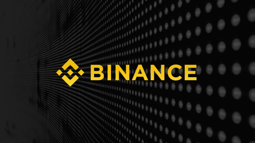 Binance logo with announcement of banned accounts