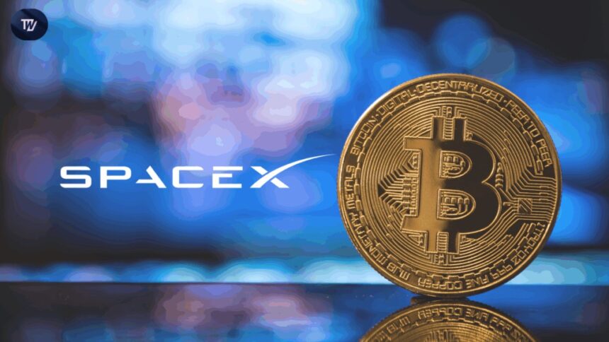 SpaceX Bitcoin transfer highlighted on digital currency wallet interface