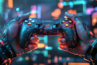 Illustration of stablecoins facilitating payments in online gaming platforms