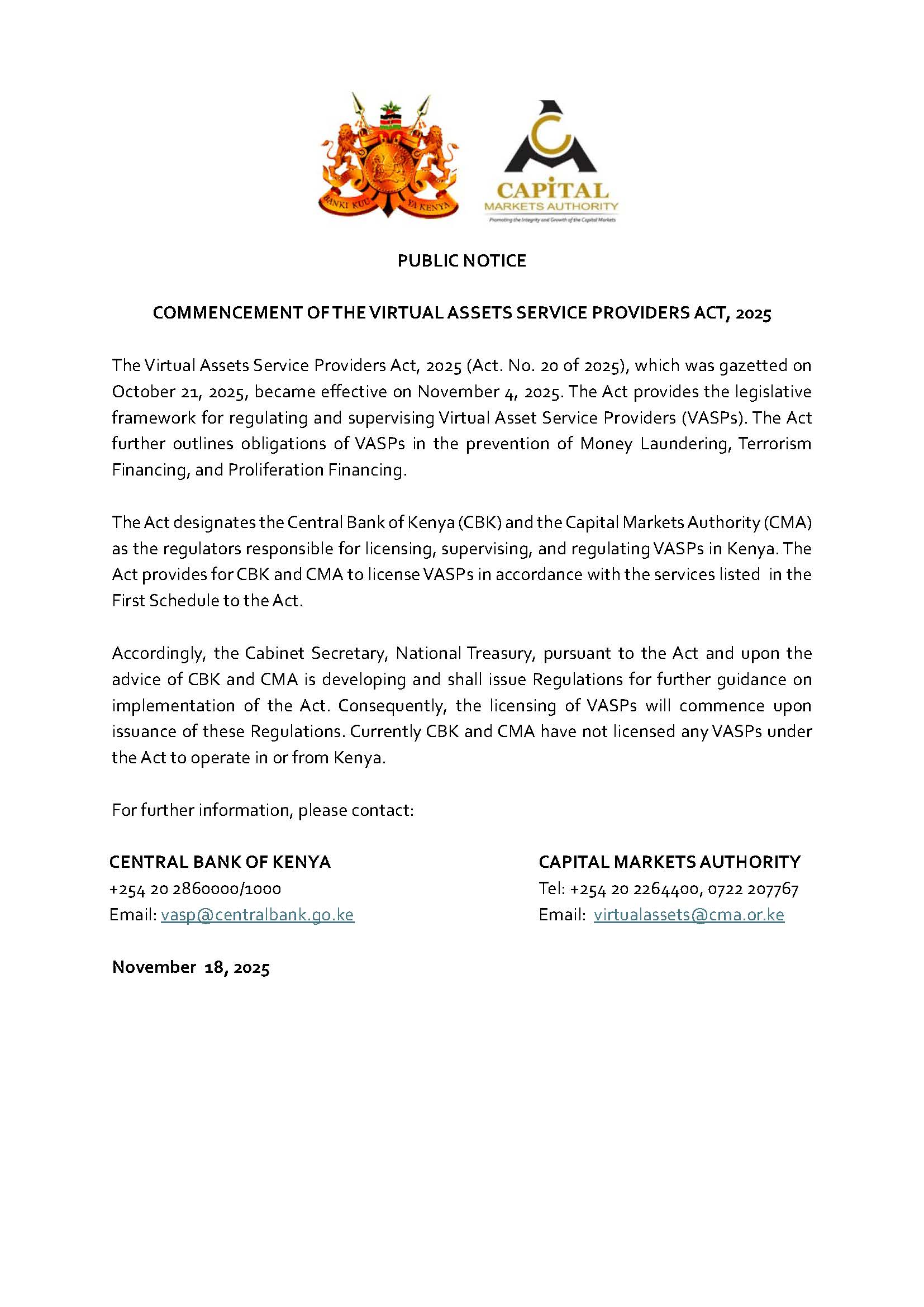 Central Bank of Kenya Post on X (Formal Twitter)