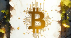 Bitcoin white paper 17th anniversary illustration showing growth and market impact