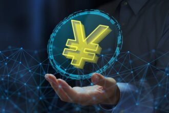 Stablecoin issuer JPYC logo with Japanese yen and government bonds