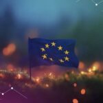 Aave Labs logo with MiCA regulation and stablecoin icons