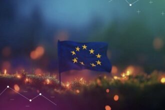 Aave Labs logo with MiCA regulation and stablecoin icons